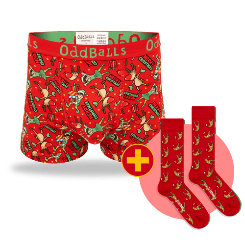 Rudolph Bundle - Mens Boxer Shorts + Socks Bundle