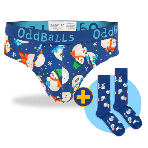 Snowman Bundle - Mens Brief + Socks Bundle