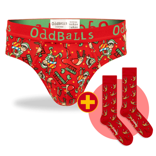 Rudolph Bundle - Mens Brief + Socks Bundle