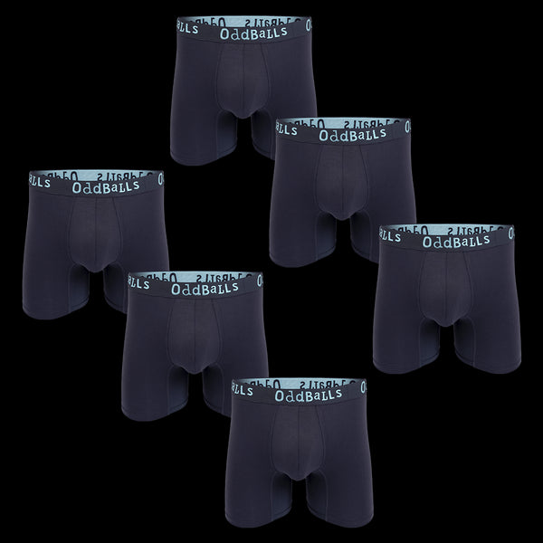 Midnight Bundle - Mens Bamboo Boxer Shorts 6 Pack Bundle