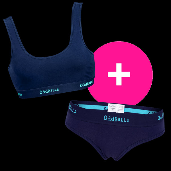 Midnight - Women's Bralette and Briefs Bundle