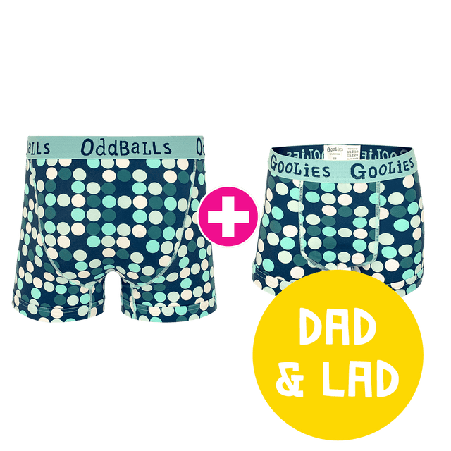 Minty Balls Dad & Lad Bundle - Mens Boxer Shorts & Kids Boxer Shorts Bundle