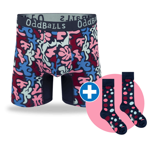 03 Month Pre-Paid: Mens Bamboo Boxer Shorts & Free Socks - Monthly Subscription