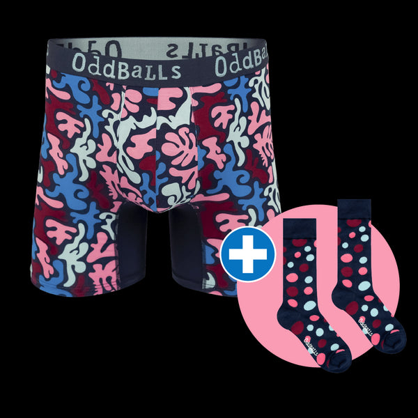 03 Month Pre-Paid: Mens Bamboo Boxer Shorts & Free Socks - Monthly Subscription