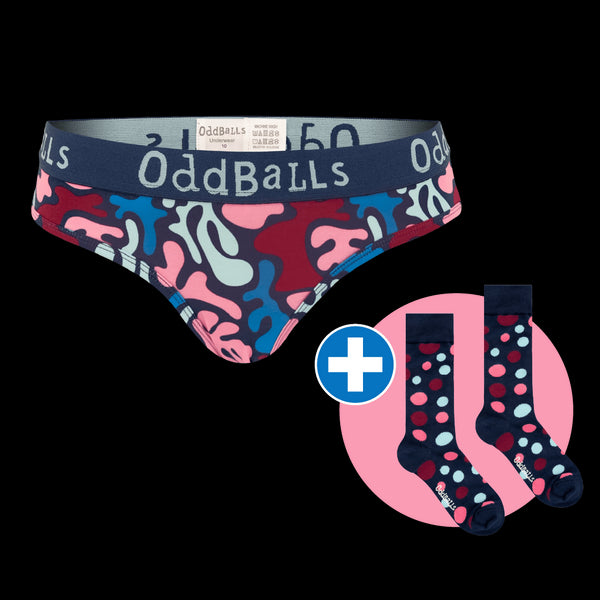 03 Month Pre-Paid: Ladies Brief & Free Socks - Monthly Subscription