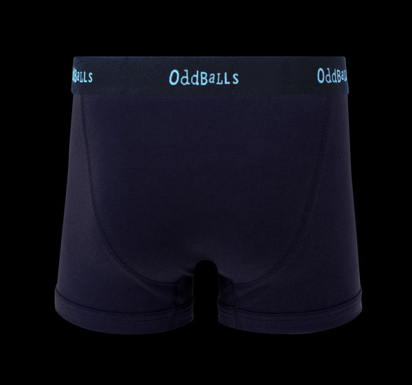 Marineblau/Blau OddBalls - Herren-Boxershorts 