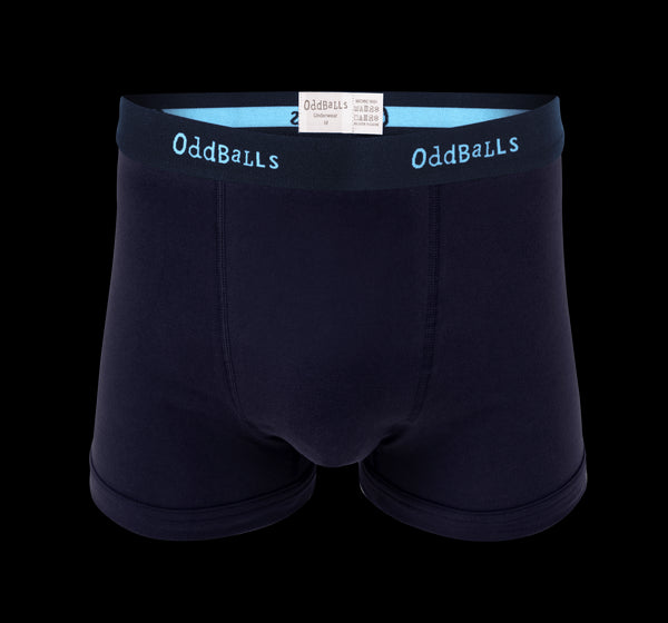 Marineblau/Blau OddBalls - Herren-Boxershorts 