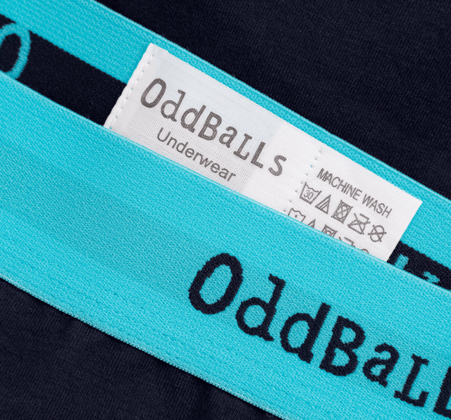 Navy/Cyan - Mens Boxer Shorts