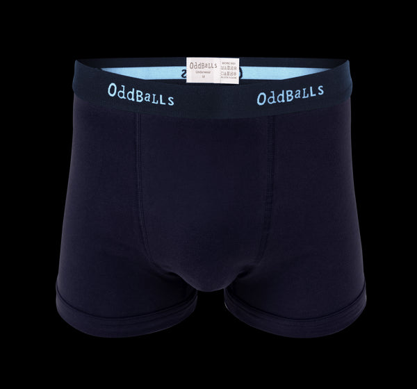 Navy/Cyan OddBalls - Mens Boxer Shorts