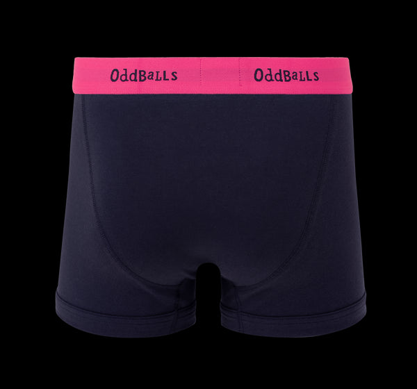 Navy/Pink - Mens Boxer Shorts