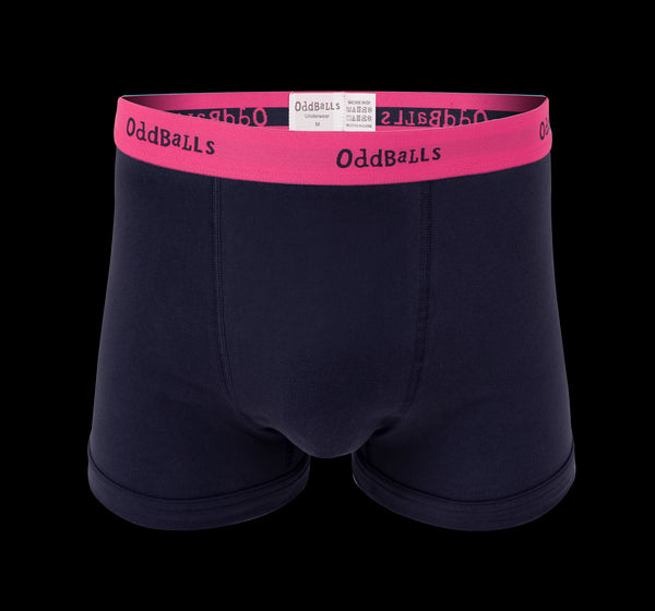 Navy/Pink - Mens Boxer Shorts