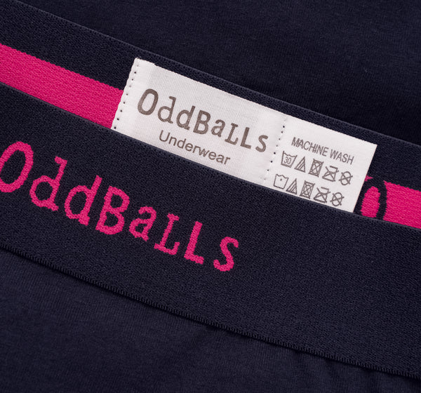 Navy/Pink OddBalls - Mens Boxer Shorts