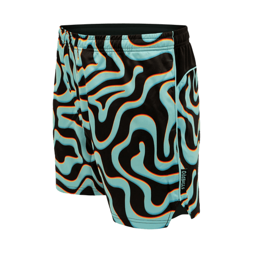 Neon Lava - Muster - Herren Sport Shorts