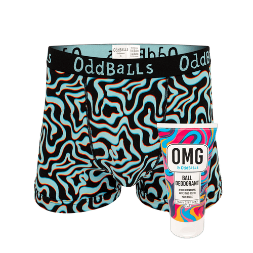 Neon Lava - Mens Boxer Shorts & Ball Deodorant Bundle