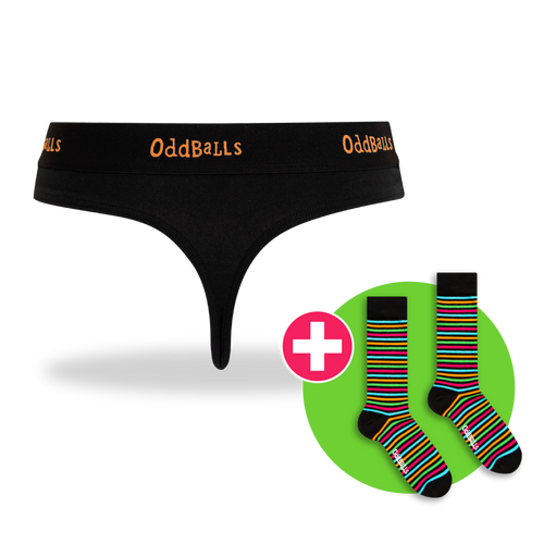 06 Month Pre-Paid: CLASSIC Subscription - Ladies Thong & Free Socks - Monthly Subscription