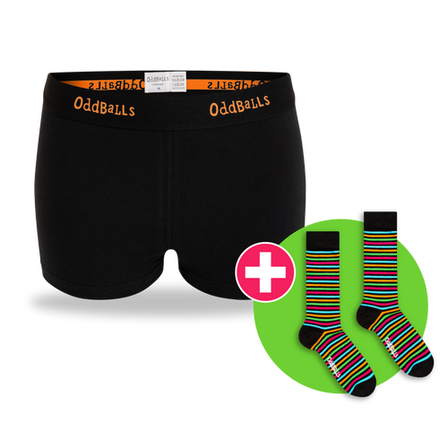 06 Month Pre-Paid: CLASSIC Subscription - Ladies Boxer Shorts & Free Socks - Monthly Subscription