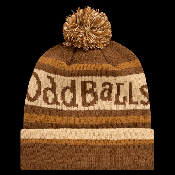 Brown | Stone | Cream - Bobble Hat