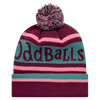 Burgundy | Turquoise | Pink - Bobble Hat