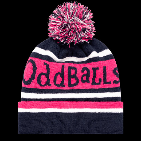 Navy | Pink | White - Bobble Hat