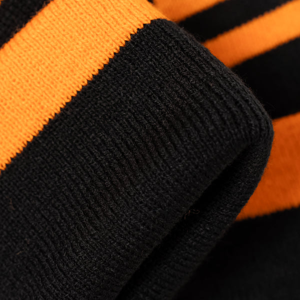 Orange | Black - Bobble Hat