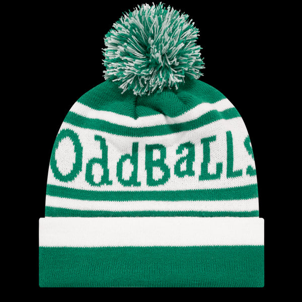 Green | White - Bobble Hat