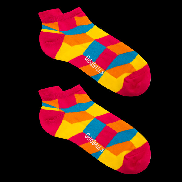 Pink Tetris - Ankle Trainer Socks