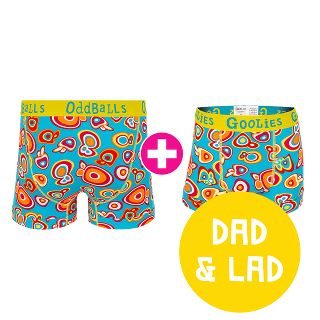 Psychedelic Dad & Lad Bundle - Mens Boxer Shorts & Kids Boxer Shorts Bundle