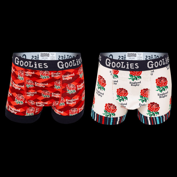 England Rugby Union Bundle - Home & Alternate Bundle - Kids Boxer Shorts 2 Pack Bundle