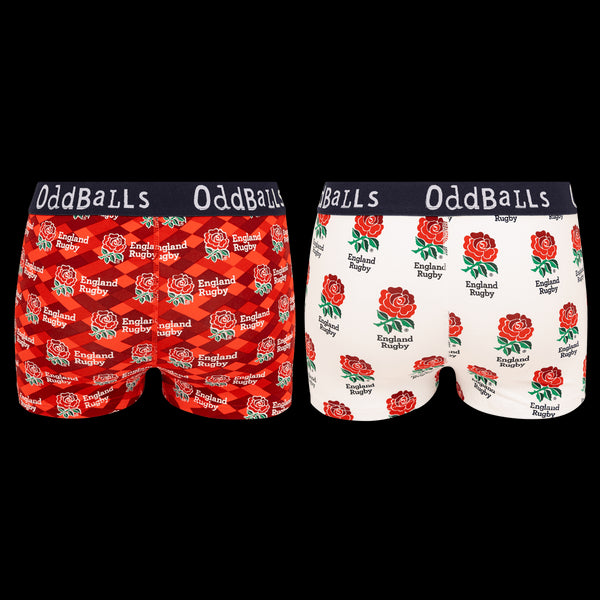 England Rugby Union Bundle - Home & Alternate Bundle - Ladies Boxer Shorts 2 Pack Bundle