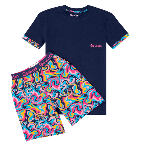 Kurzer Pyjama von Goolies (Kinder) – Ripple – Shorts und T-Shirt 