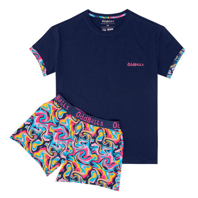 Womens Pyjamas - Ripple - Shorts & T-Shirt