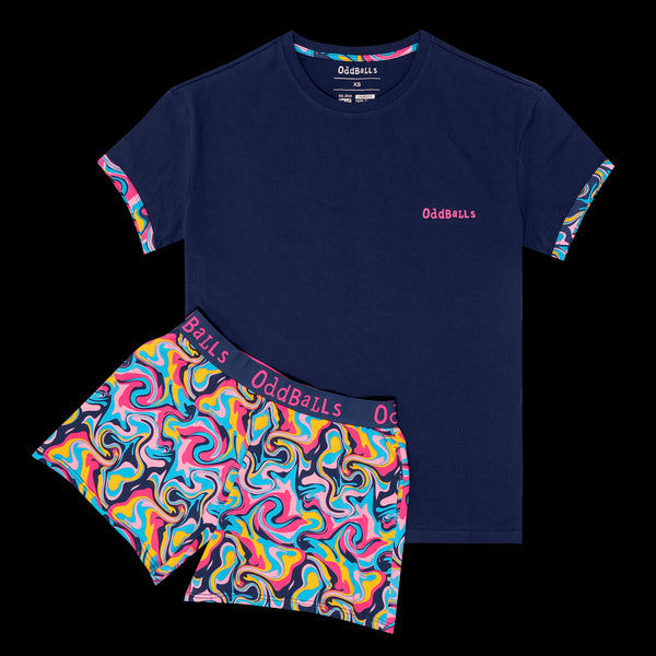 Womens Short Pyjamas - Ripple - Shorts and T-Shirt