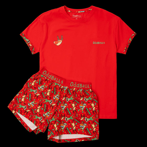 Womens Short Pyjamas - Rudolph - Shorts & T-Shirt