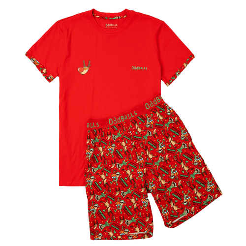 Mens Short Pyjamas - Rudolph - Shorts & T-Shirt