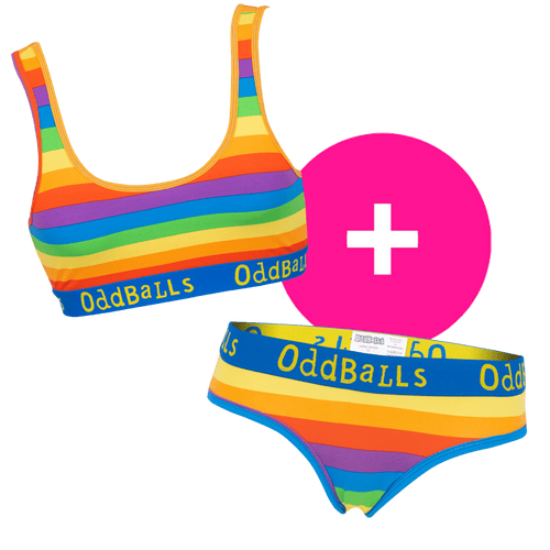 Rainbow - Bralette- und Slip-Paket für Damen