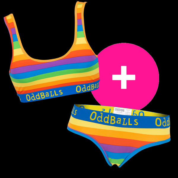 Rainbow - Women's Bralette and Briefs Bundle