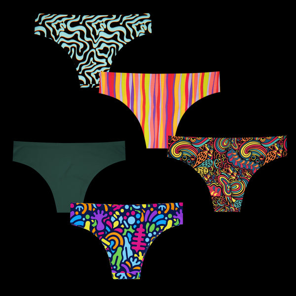 Spring Bundle - Ladies Seamless Brazilian Briefs 5 Pack Bundle