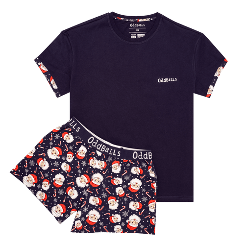 Kurzer Damen-Schlafanzug – Wichteln – Shorts und T-Shirt 