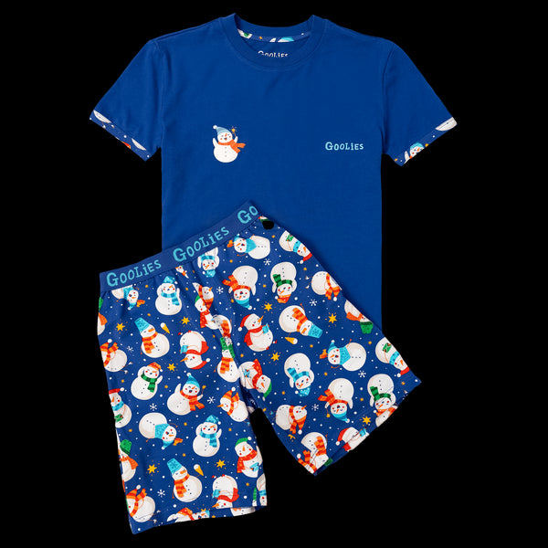 Goolies (Kids) Short Pyjamas - Snowman - Shorts & T-Shirt