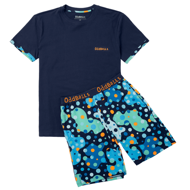 Mens Pyjama Shorts - Space Balls