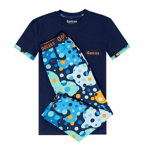 Goolies (Kinder) Langer Pyjama – Space Balls – Lang und T-Shirt 