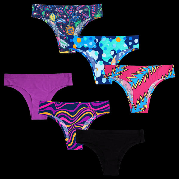 Radiant Bundle - Ladies Seamless Brazilian Briefs 6 Pack Bundle