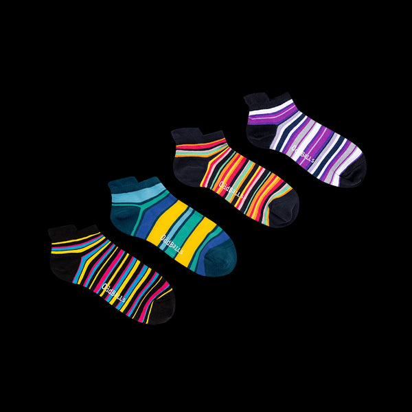 Stripes Bundle - 4 Pack Ankle Sock Bundle