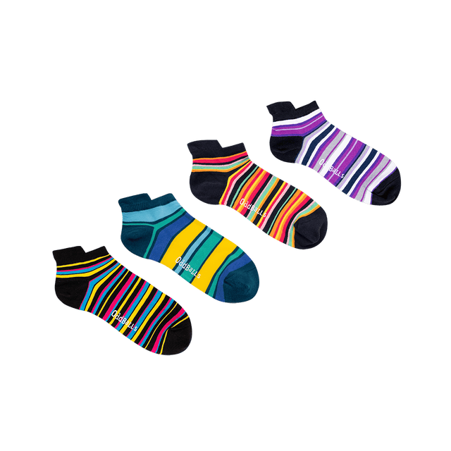 Stripes Bundle - 4 Pack Ankle Sock Bundle