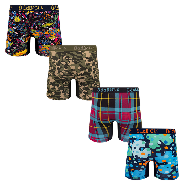 Summit Bundle - Mens Bamboo Boxer Shorts 4 Pack Bundle