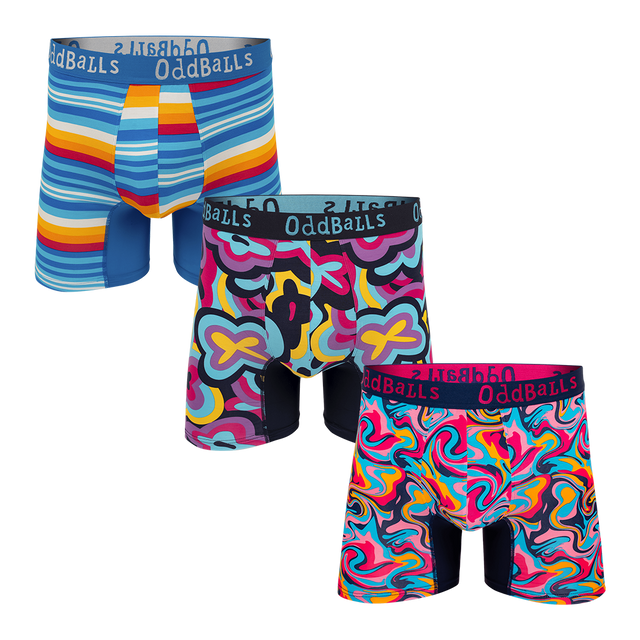 Sunset Bundle - Mens Bamboo Boxer Shorts 3 Pack Bundle