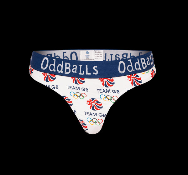 Team GB - White - Ladies Thong