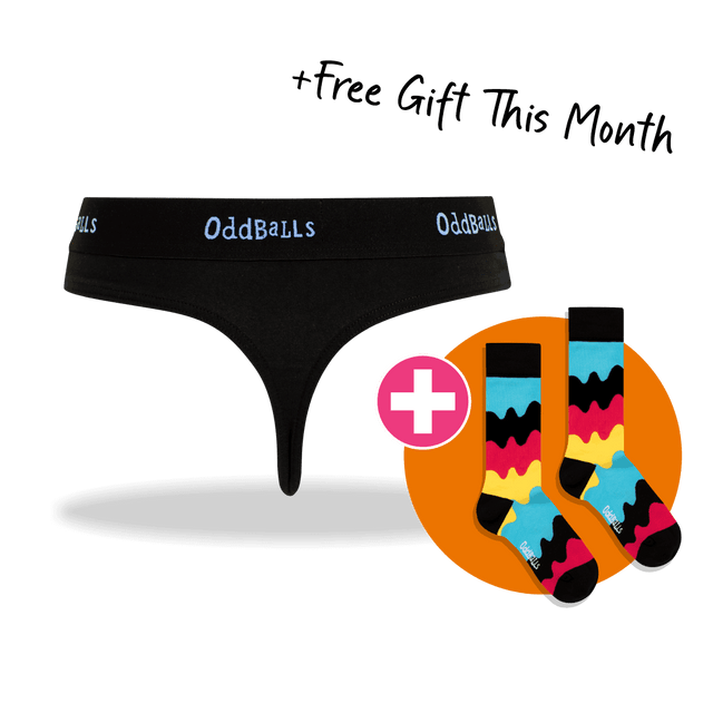 06 Month Pre-Paid: CLASSIC Subscription - Ladies Thong & Free Socks - Monthly Subscription