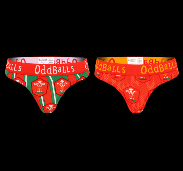 Welsh Rugby Union Bundle - Ladies Thong 2 Pack Bundle