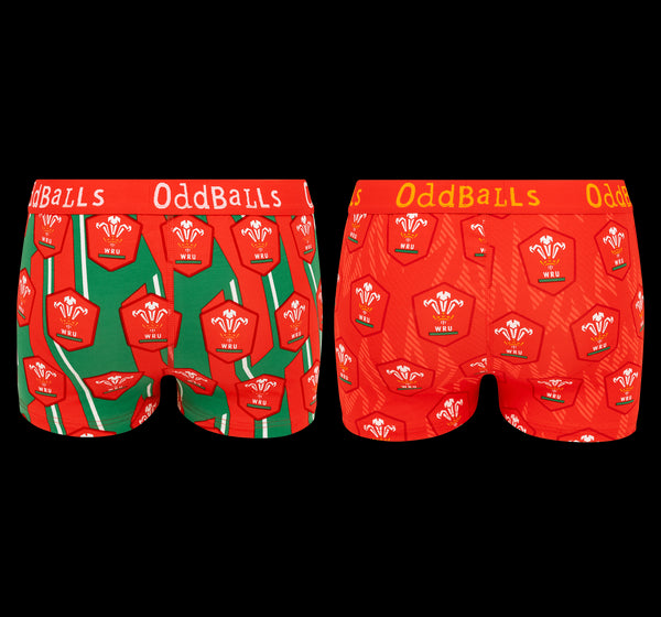 Welsh Rugby Union Bundle - Ladies Boxer Shorts 2 Pack Bundle